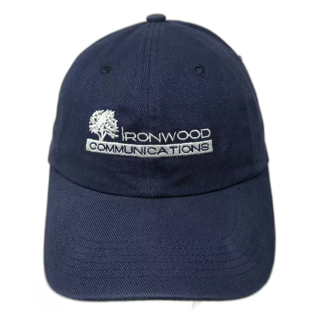 Falcon Ironwood Communications Baseball Cap Hat Blue White One Size Slideback